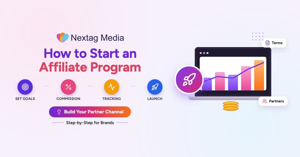 Business launching an affiliate program with tracked partner links
