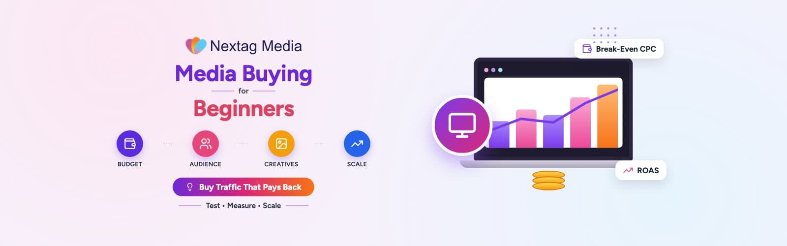Different ad placements purchased through media buying feeding one performance chart
