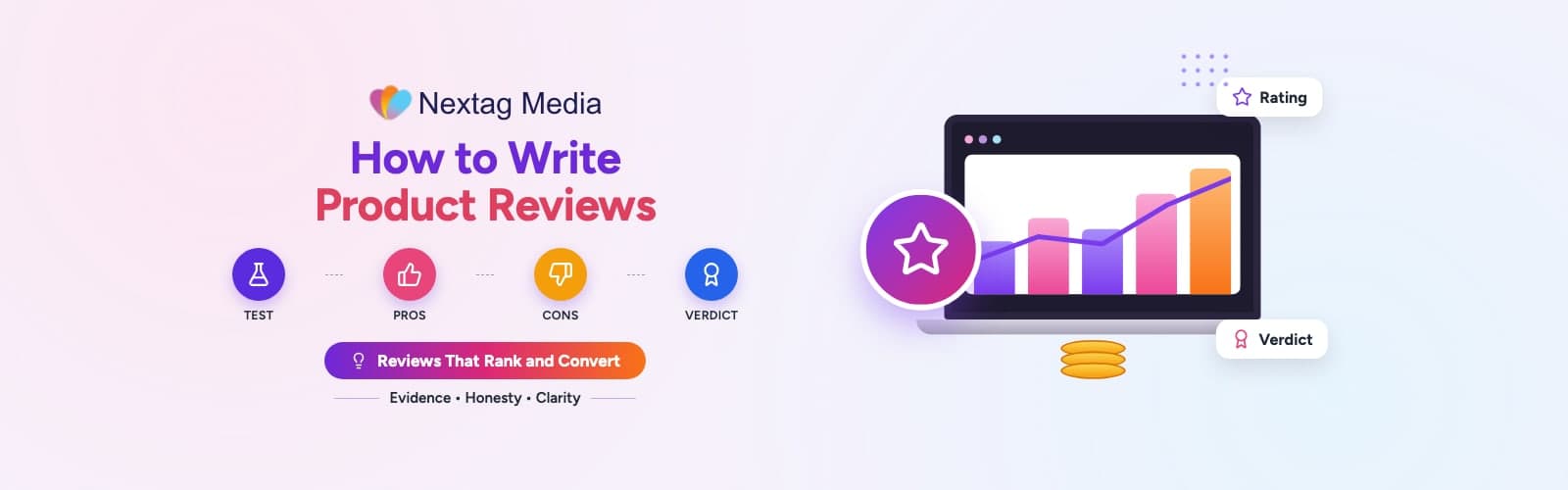 Product being tested with notes for a hands-on review